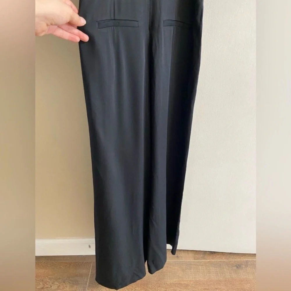 Massimo Dutti Black Jumpsuit wide leg Small NWT